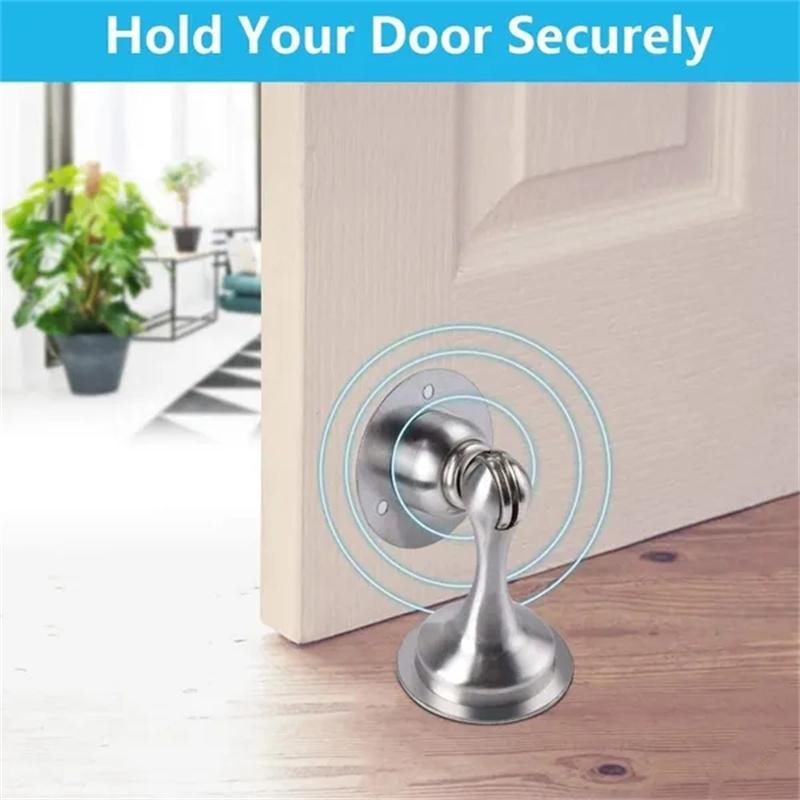 Magnetic Door Stop Door Suction Holder Stainless Steel Door Stopper Holder Home Room Office Indoor Magnetic Door Block