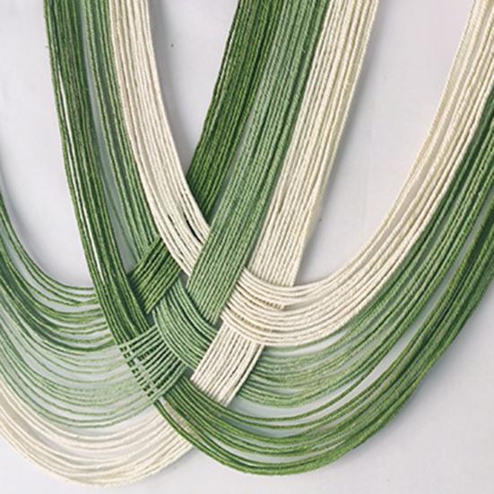 Handmade Bohemian Hanging Tapestry Gradient Green To White Cotton Woven Tassel Tapestry Living Room Bedroom Wall Art Decoration