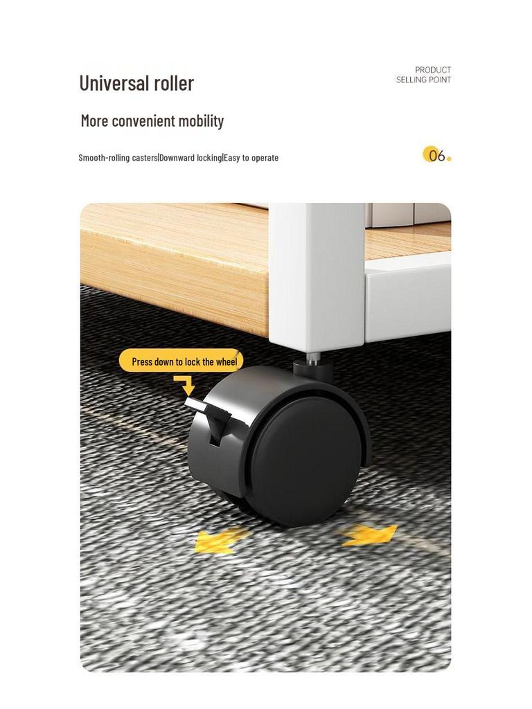 Mobile Multi-Layer Printer & Office Storage Rack with Wheels