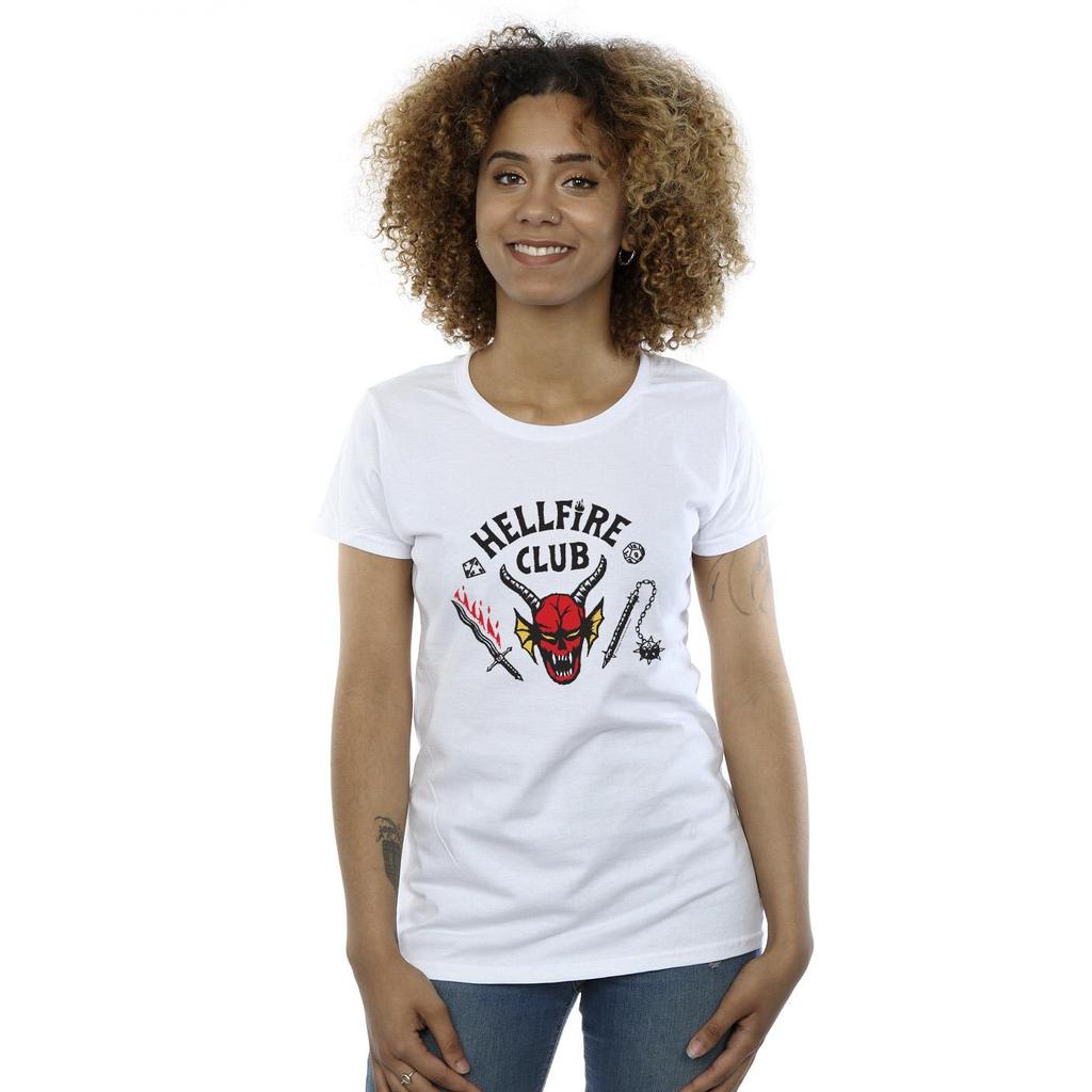 Netflix Womens/Ladies Stranger Things Hellfire Club Cotton T-Shirt
