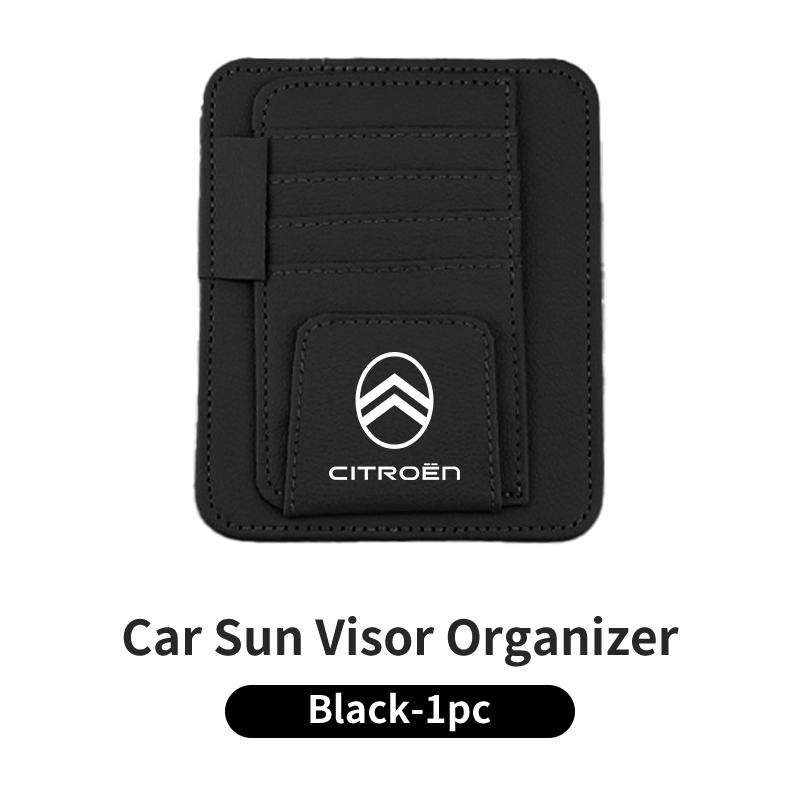 

Car Card Glasses Storage Holder Sun Visor Organizer Multi-Pocket Bag For Citroen C4 C3 C5 C1 C2 VTS Berlingo Celysee Xsara