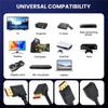 50cm Left Angled DP2.1 Male to Female Adapter Cord 54Gbps 16K 30Hz DisplayPort Extension Cable