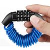 Bicycle Saddle Lock, Lightweight, 4 Digit Dial, Compact, Wire Lock,