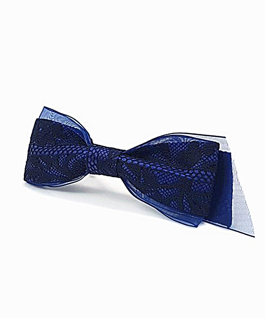 Racoha Sabrina Navy Great Hairpin (Satin Mesh Large Ribbon Pin)