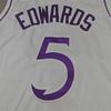 Timberwolves Nej. 5 Edwards Broderad Jersey - Vit/Lila Basketuniform