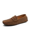2024 Leichte Fahrschuhe Frühling Herbst Mokassins Herren Halbschuhe Hochwertige echte Lederschuhe Klassischer Stil Wildleder Herren Flats