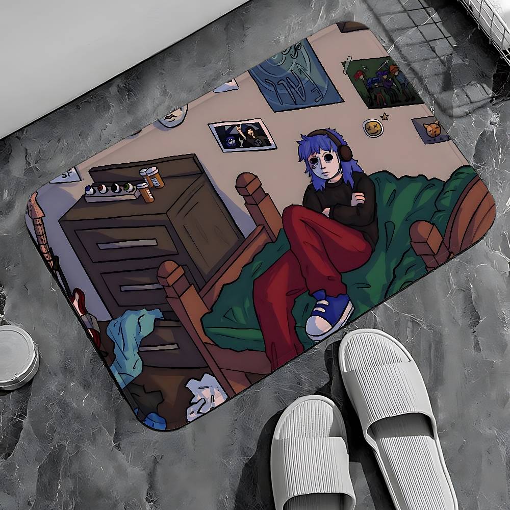 S-Sally Face G-Game Entry Door Floor Mat Festive Decorations Carpet Bathroom Anti-slip Mat Entrance Doormat