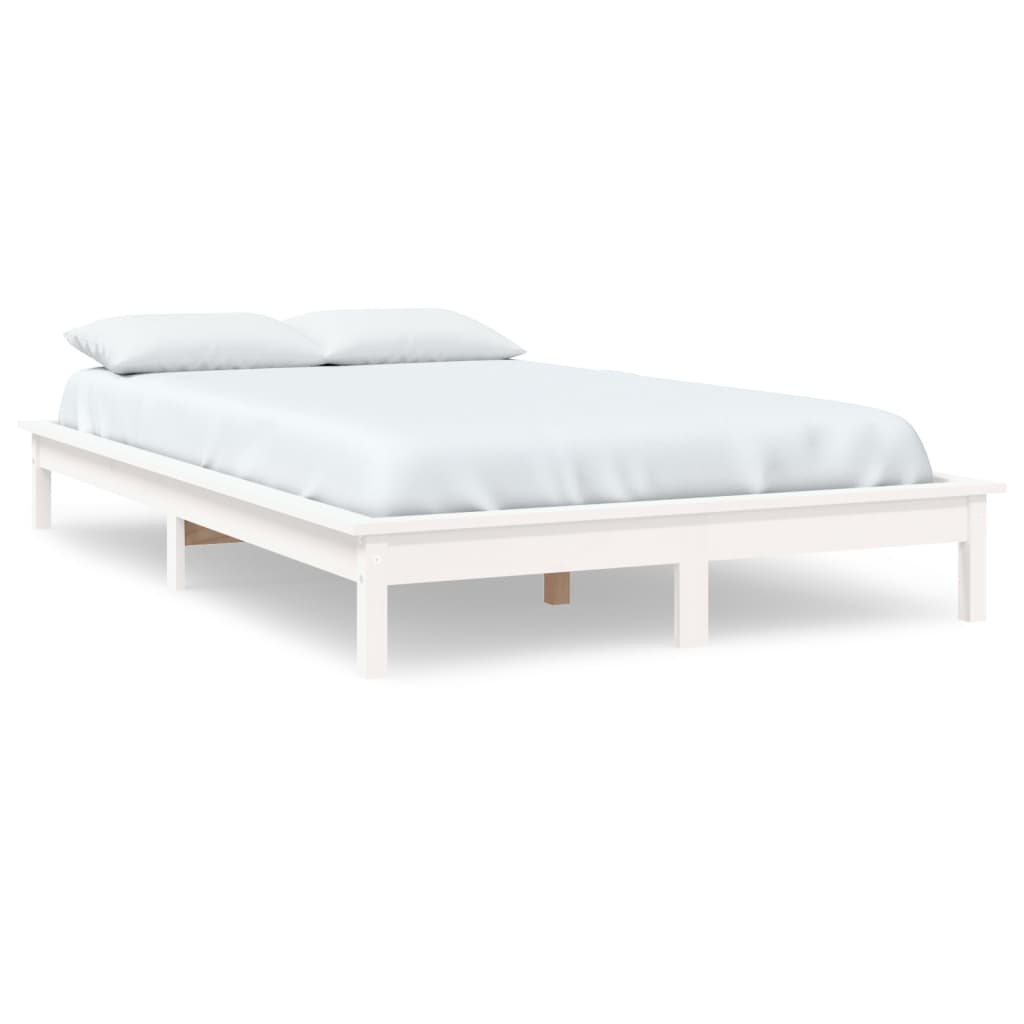 Solid Wood Bed White 180 X 200 Cm Pine