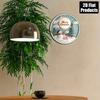 Rundes Vintage Aluminium-Weihnachtsschild 8x8 Zoll Rustikale Hauswanddekoration