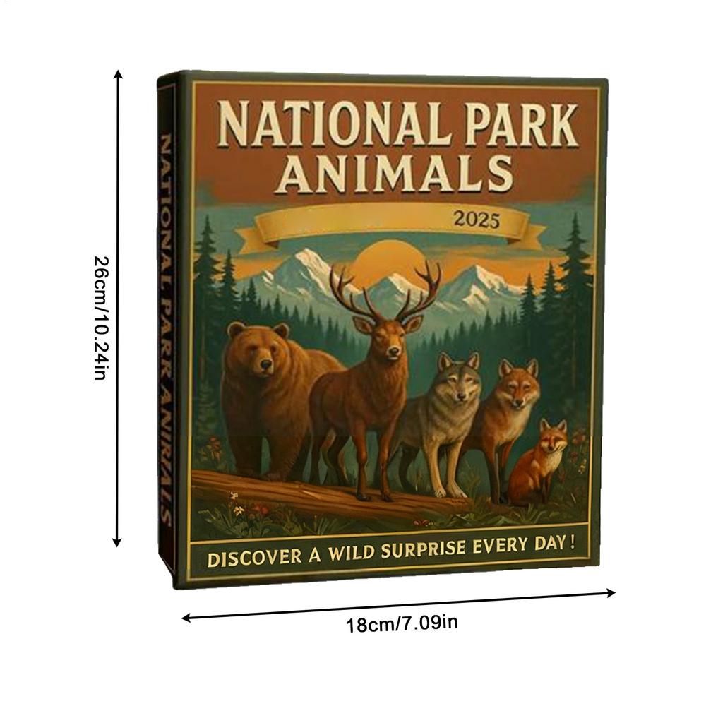 

Christmas Countdown Calendar 2D Acrylic Ornament 24 Days National Park Animal Christmas Ornaments for Wall Seasonal Display 24pcs