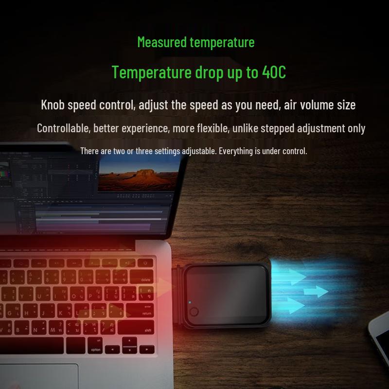 Yipan HC Laptop Cooling Stand with Side Suction Exhaust Fan