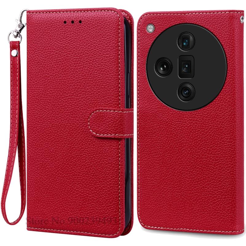 For OPPO Find X7 Case Leather Wallet Flip Case For OPPO Find X7 Ultra Case Soft Silicone Cover Coque Fundas Shell