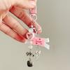 Acrylic Candy Bow Ceramic Bead Sweet Design Exquisite Backpack Car Key Cell Phone Accessories Exquisite Gift Bag Charm