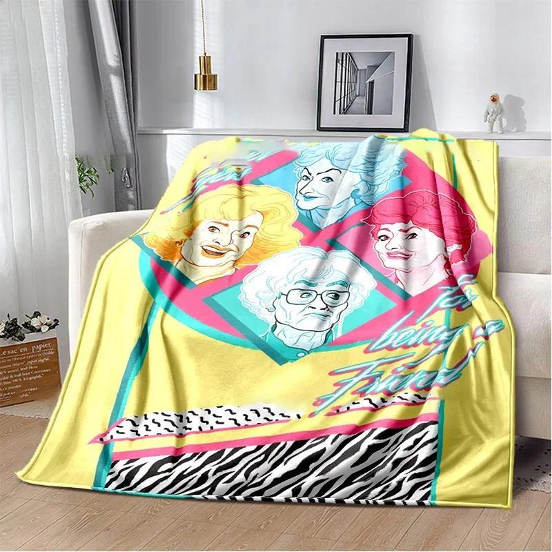 Classic Tv Throw Blanket Golden Girls Friend Ship Flannel Lightweight Plush Fuzzy Cozy Soft Blankets and Throws Custom Blankets
