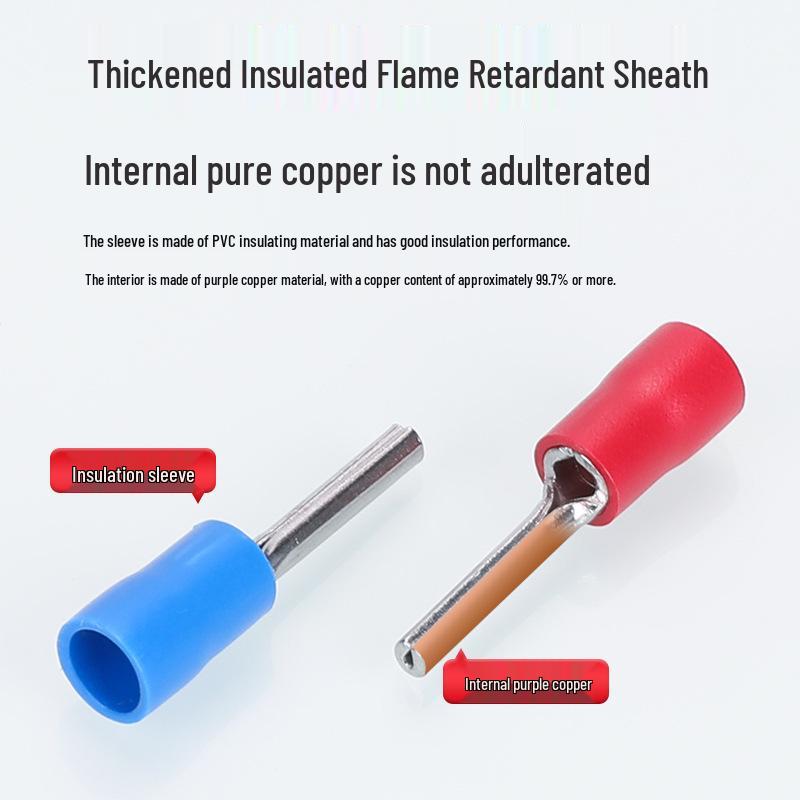 KT Keshitong PTV1.25 Copper Pin Type Pre-insulated Terminal Lug (10/12/13/16/18)