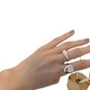 Europäisch-Amerikanischer S925 Versilberter Geometrischer Offener Ring - Retro, Kreatives und Stilvolles Zeigefingerdesign für Damen
