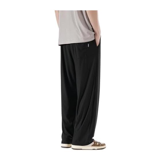 

[SHANLIANG] Men s Wide Pants, Cool to the Touch -5 Summer Clothes, Loose, Super Stretch, Quick Drying, Straight Pants, Casual, Thin, Lightweight,