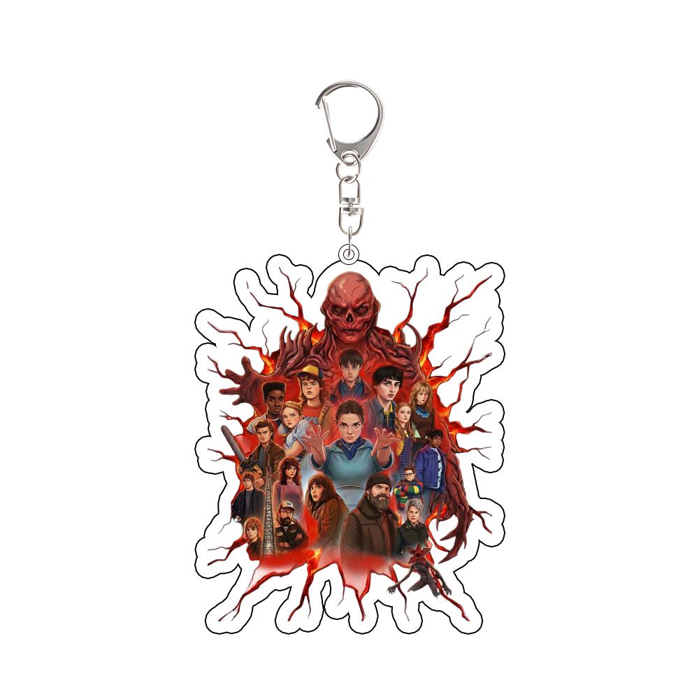 Für Stranger Things D'Artagnan Mike Nancy Eleven Robin Hopper Joyce Peripheriegeräte Acryl-Schlüsselanhänger Individueller Rucksackanhänger Geschenk