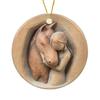 Christmas Ornament for Horse Lovers Hugging Horse Acrylic Pendant Christmas Tree Hanging Decoration Holiday Gifts for Girls Women Cowgirls