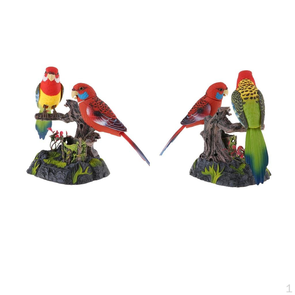 

2 шт. Милые щебечущие танцующие попугаи с датчиком звука, на батарейках, детские игрушки