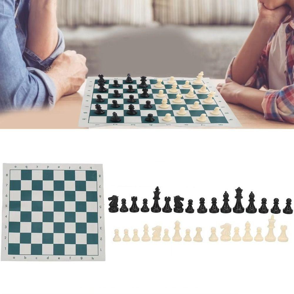Resin Tournament Chess Board Games 36/42/51cm Chessboard Travel Chess Pieces Set  Desktop
