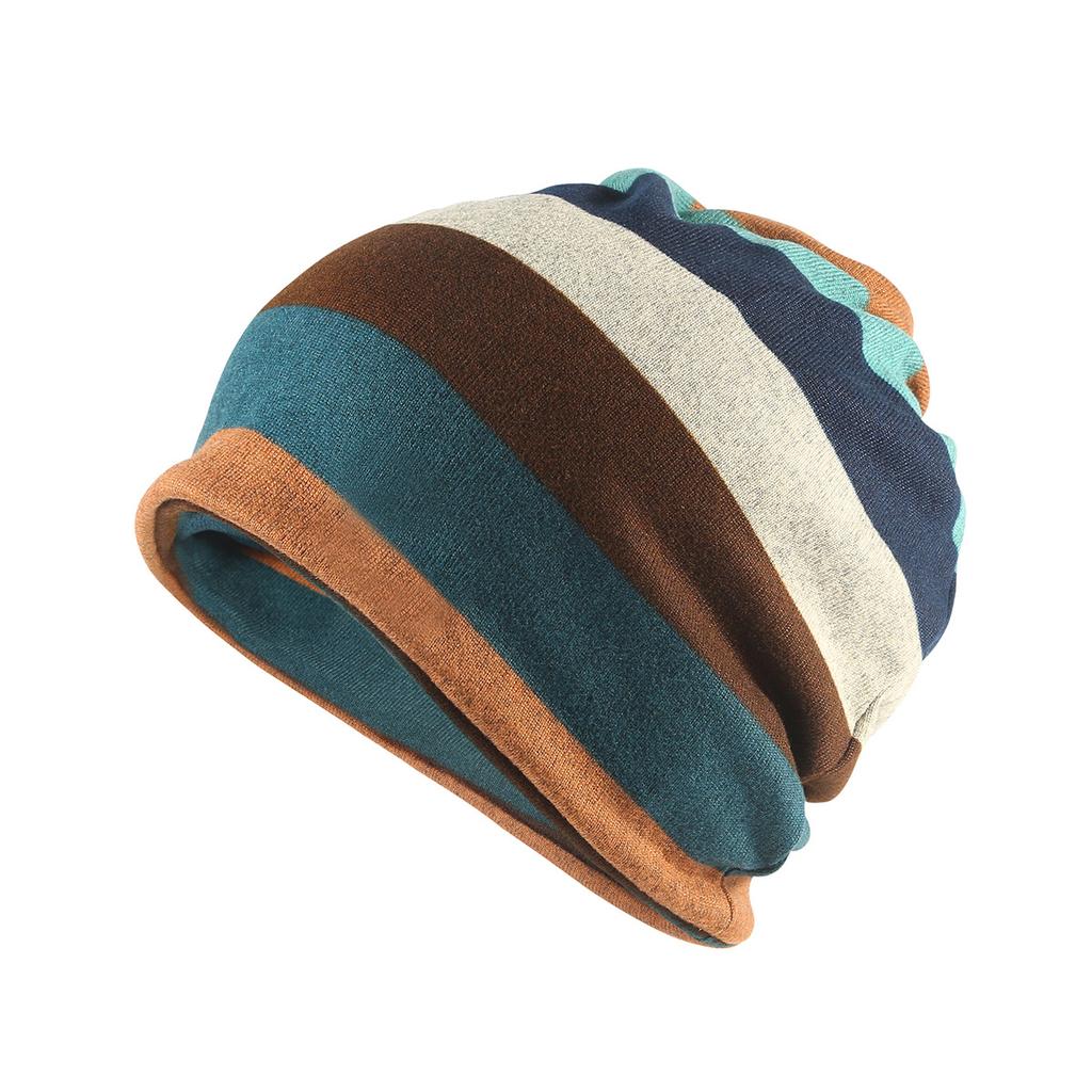 Graffiti scarf dual purpose hoodHigh quality of feUnisex and Unisexs cap Baotou Hat breathable sleeping hatStriped Bohemian hat