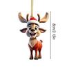 Reindeer Christmas Ornament Acrylic Elk Ornament Christmas Reindeer Ornament Set Cute Cartoon Elk Acrylic Decorations for Car