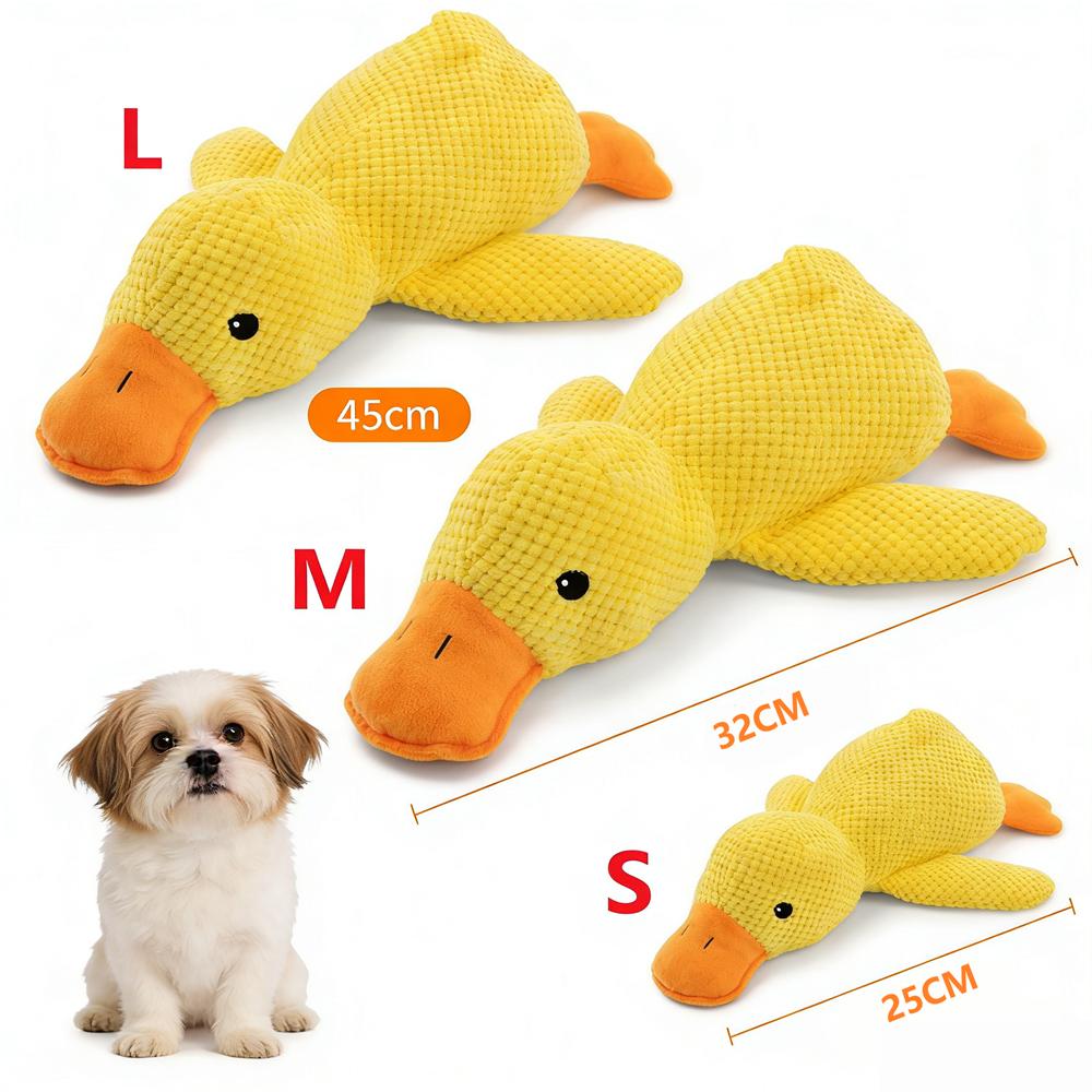 Pet Cat and Dog Chew Plush Toys, Sound-Producing Duck Interactive Chew Toys, Durable Chew Plush Toys for Pets, Universal Pet Toy
