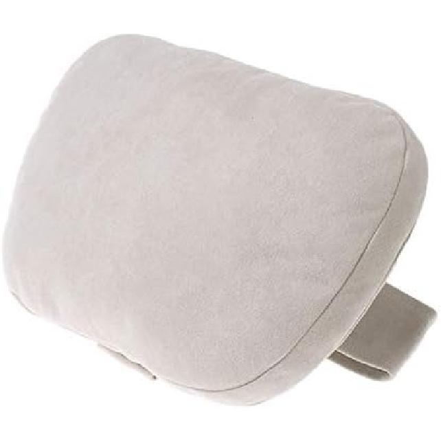 2pcs Car Headrest Maybach Design S Class Ultra Soft Pillow Suede Fabric for Mercedes-Benz 2919cm Back Cushion Accessories (Beige)