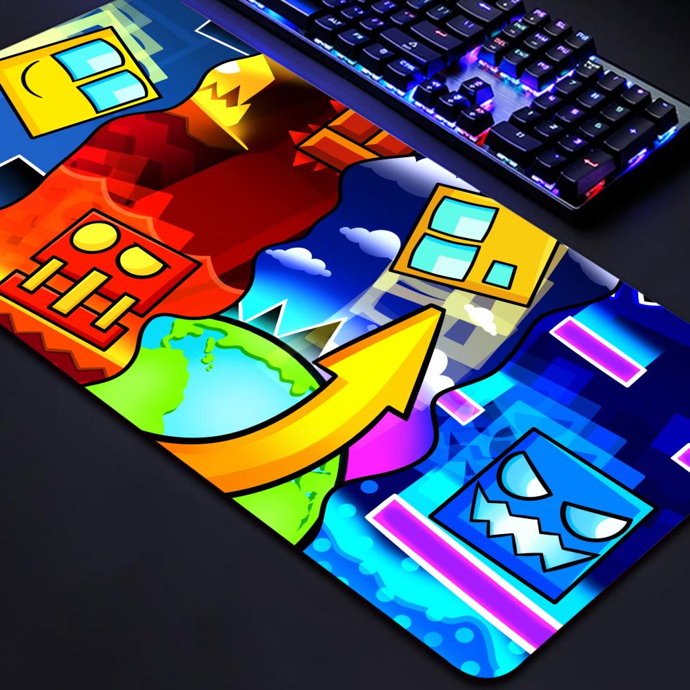 Επιθέμα Ποντικιού Geometry Dash Παιχνιδιών Γραφείου για Laptops Χαλί Anime Γραφείο PC Gamer Μεγάλα Αξεσουάρ Παικτών Υπολογιστή CSGO Επιθέμα Ποντικιού