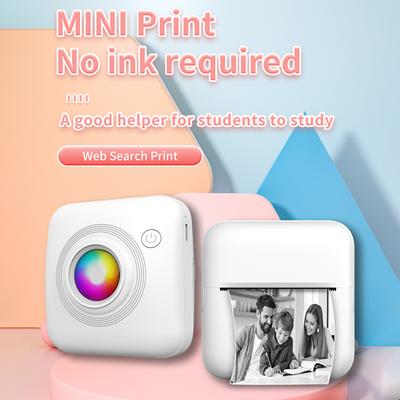 Mini-lommeskriver bærbar 58mm termisk skrivermaskin Trådløs BT-tilkobling for bildeetikett