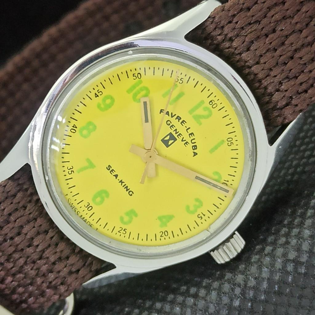 

OLD FAVRE LEUBA SEA KING 253 SWISS MENS WATCH a299108-1 Sku564-a299108