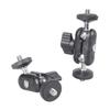 2Pieces Ballhead Clamp Clip Flexible Magical Arms with 1/4inch Male Thread Adapter for Camera Monitor Light Stand