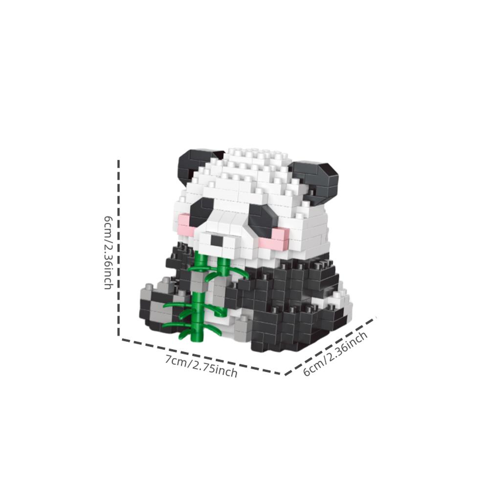 Mini Cute Panda Micro Building Blocks 3D Diamond Model Animal Bricks DIY City Construction Toys for Children Kids Birthday Gift