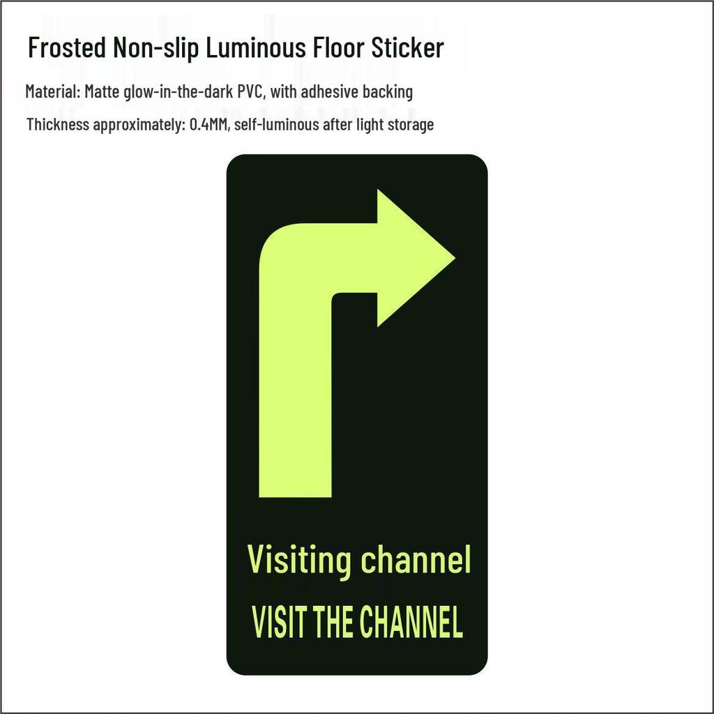 Glow-in-the-Dark Fire Exit Safety Sticker - No Electricity Needed for Stairwell Evacuation