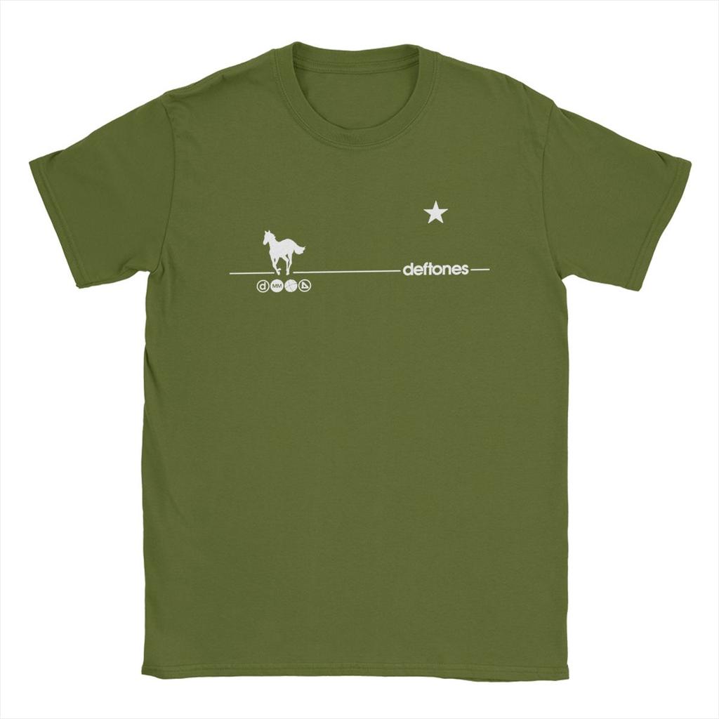 Deftones Rock Ohms White Pony Antrekk Skjorter Menn Kvinner metall Casual Bomull Klassiske T-skjorter