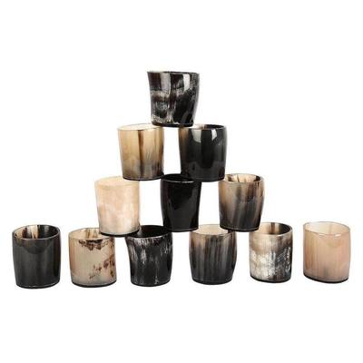 Shot Glass Set 30ml Set of 12 Handmade 100% Horn Vodka Shot Glass Tequila Glass (Set of 12 Shot Glass)