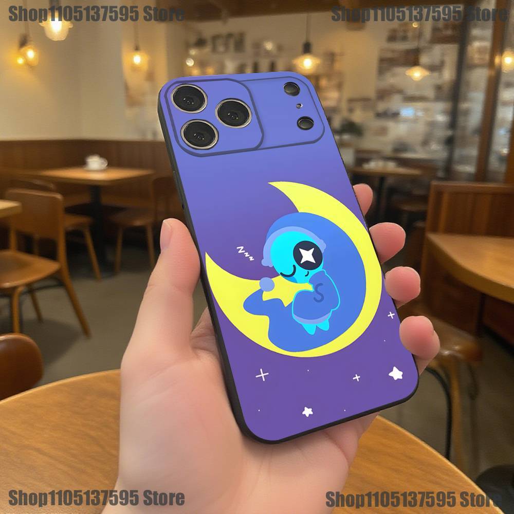 Dandys World Astro Handyhülle Für iPhone 17,16,15,14,13,12,11,Pro,XS,Max,XR,Plus,E,SE4,Mini Schwarze Weiche Hülle