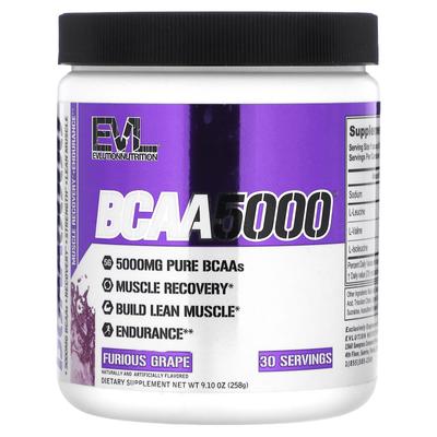 BCAA5000, Furious Grapes, 9.10 Oz (258 G)