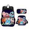 The Amazing World of Gumball Round Front Bag Backpack Pen Bag Shoulder Bag 3Pcs Set Cartoon Anime Printed Student Boys and Girls