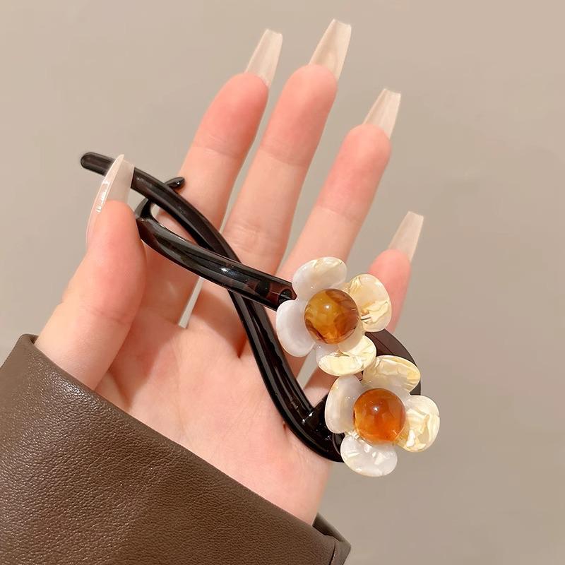 

Ретро заколка для волос с одним словом для женщин - 2025 Зажим-твист и зажим-утиный клюв