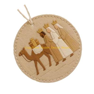 92MF Nativity Scene Felt Craft Set With Instructions For Christmas Tree Ornament