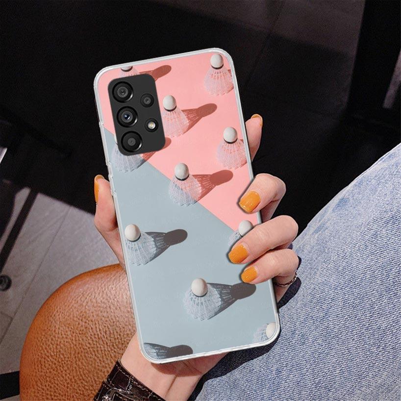 Badminton Sport Phone Case For Samsung Galaxy A17 A16 A15 A14 A13 A57 A56 A55 A54 A53 A37 A36 A35 A34 A33 A26 A25 A24 A23 Galaxy