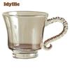 90ml Handheld Glass Coffee Mug Boutique Beer Cup Afternoon Tea Mug Water Ice Cold Juice Jug Office Water Cup Drinkware Supplies