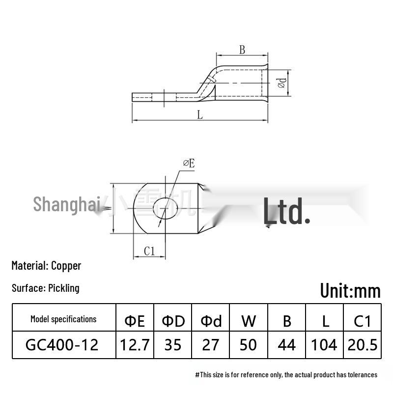 GC Flared Copper Tube Terminal 10-400 Sqmm Cable Connector Lug