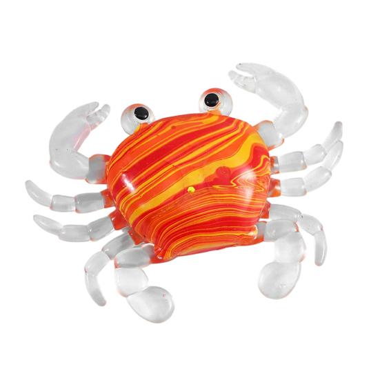 Crab Squeeze Toy Slow-Rising TPR Fidget for Stress Relief Cute Transparent Claws Portable Decompression Gadget for Kids Adults