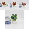 Foam Rose Artificial Potted Plant With Butterfly Accent For Indoor Decoration And Photography Use