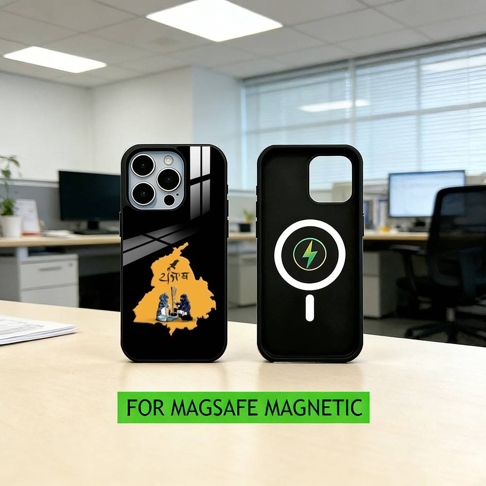 

ART P-Punjab Map Phone Case For iPhone17,16,15,14,13,12,11 Plus,Pro Magnetic with Magsafe Wireless Charging iPhone17Pro