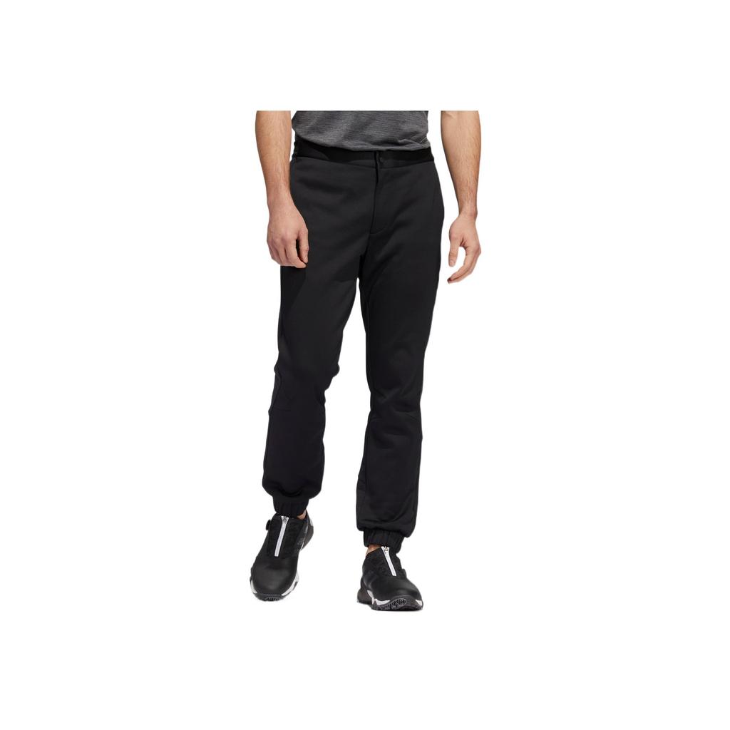 adidas Logo Print Elastic Waist Joggers Men Bottoms Black HF6534