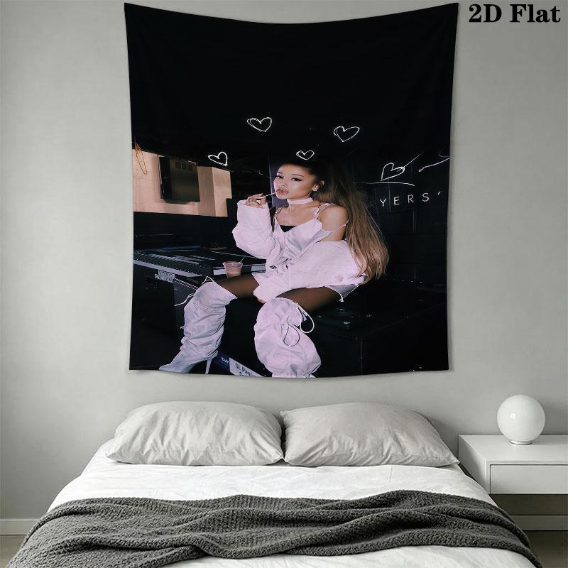 Ariana Grande Queen Wall Hanging Printed Fabric Blanket Decorative Tapestries for Bedroom Living Room Home Decor